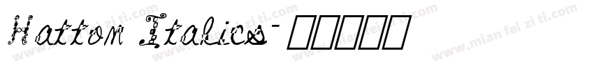 Hatton Italics字体转换